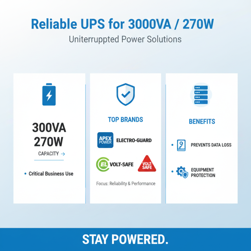 What are the Best UPS Options for 3000VA 2700W Use?