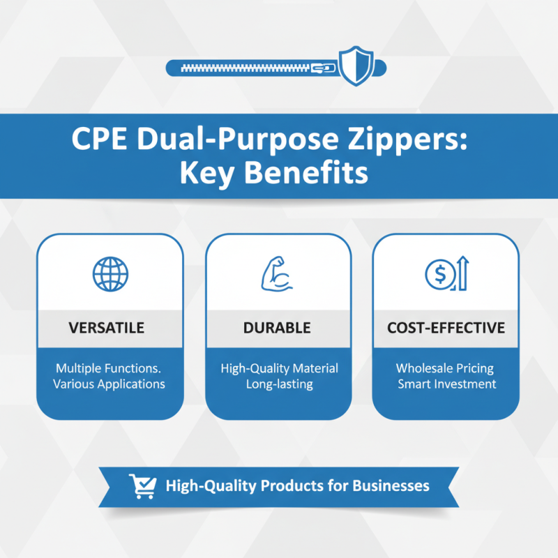 What is Wholesale High-Quality CPE Dual-Purpose Zipper Products?