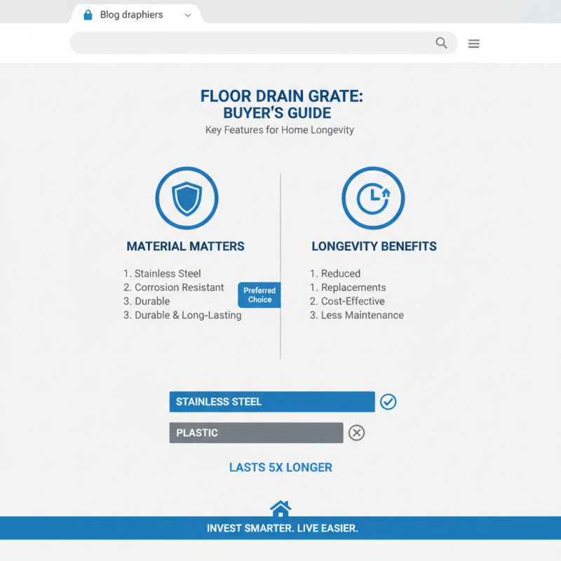 Best Stainless Floor Drain Grate Options for Your Home?