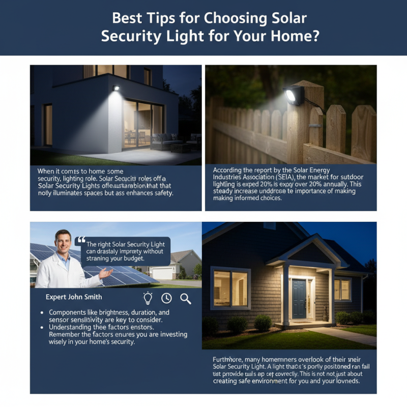 Best Tips for Choosing Solar Security Light for Your Home?
