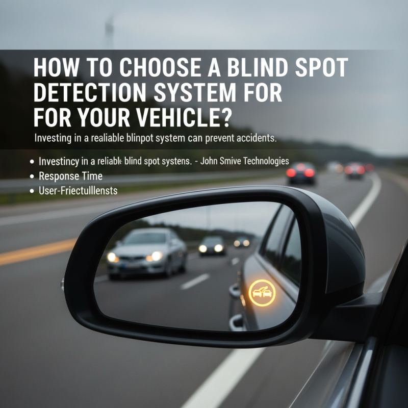 How to Choose a Blind Spot Detection System for Your Vehicle?