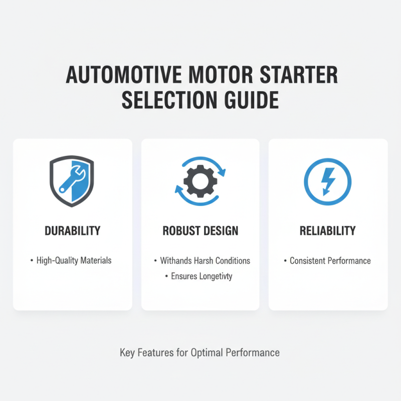 Top Wholesale China Motor Starters for Your Automotive Needs?