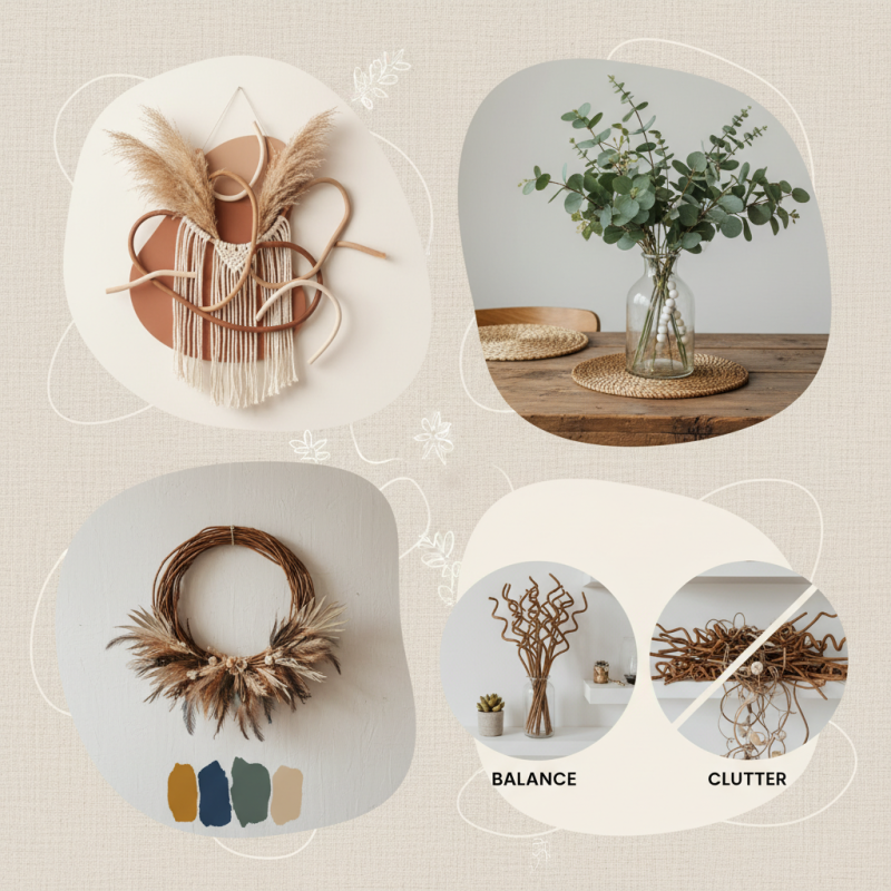 How to Use Curly Shape Rattan Sticks in Home Decor?