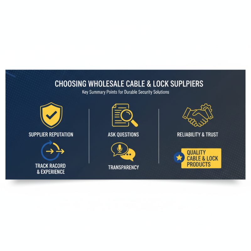 2026 How to Choose Wholesale High Quality Cable and Lock Products?