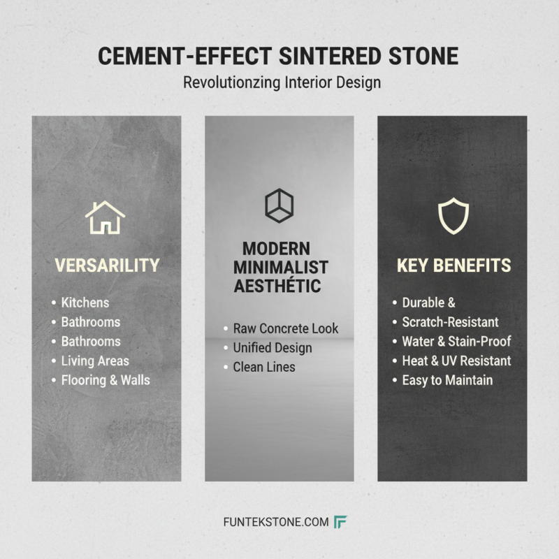 Top 10 Benefits of Cement Effect Sintered Stone for Interiors?