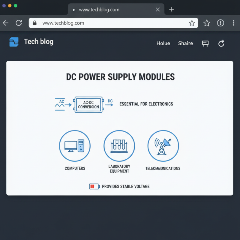 What is a DC Power Supply Module and How Does It Work?