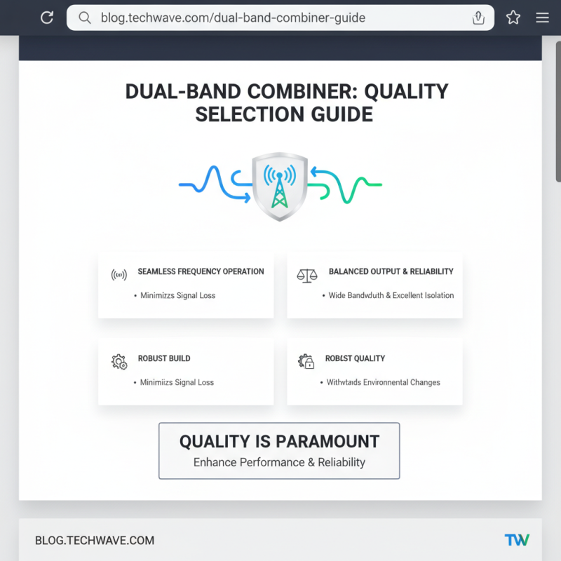 Top 10 Dual-Band Combiners and Their Best Uses?