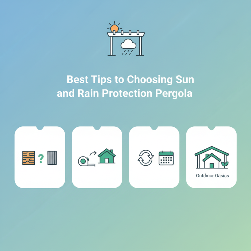 Best Tips for Choosing Sun and Rain Protection Pergola?