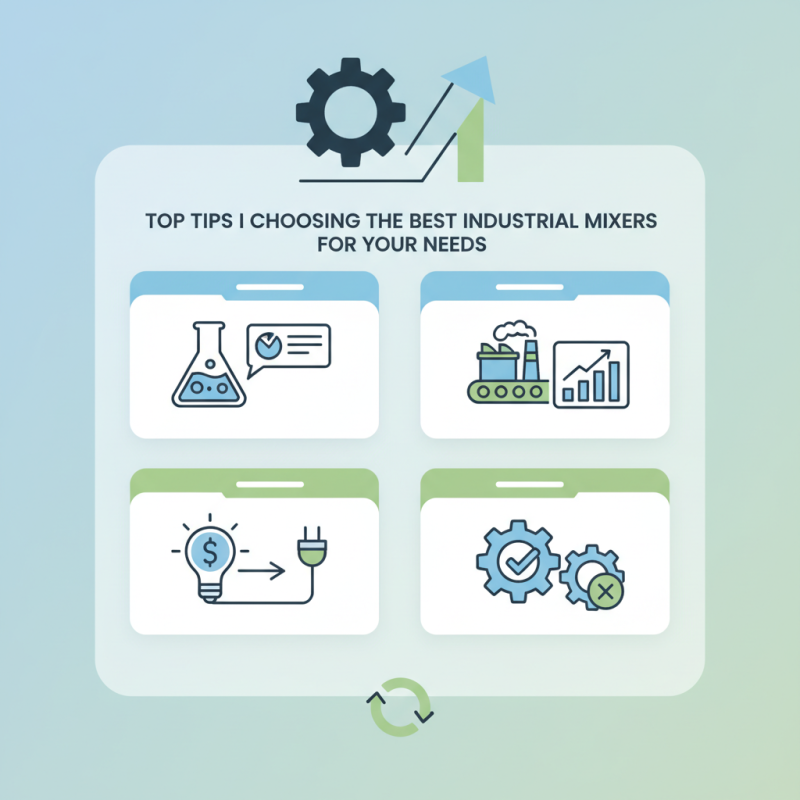 Top Tips for Choosing the Best Industrial Mixers for Your Needs?