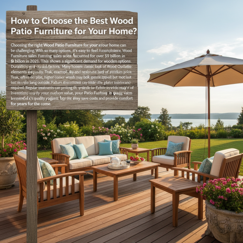 How to Choose the Best Wood Patio Furniture for Your Home?
