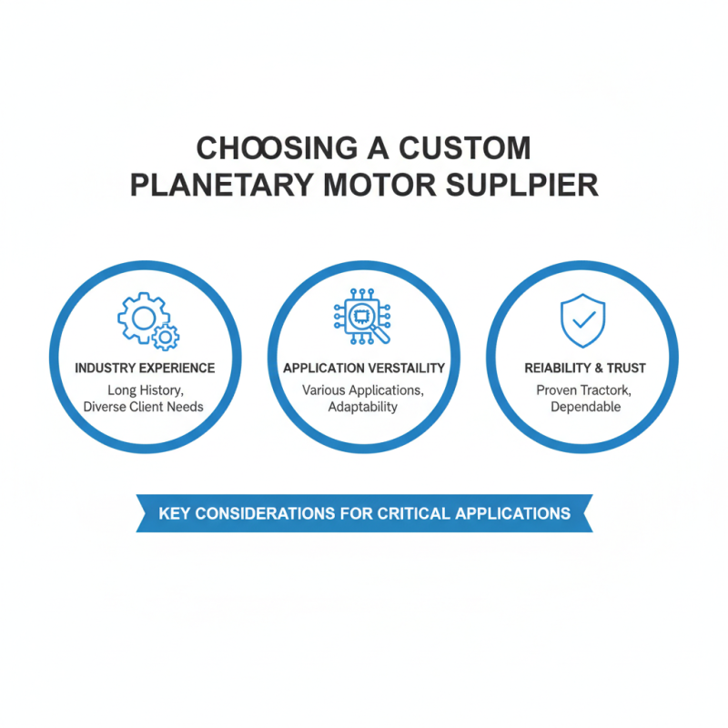 What is the Best Custom Planetary Motor Supplier for Your Needs?
