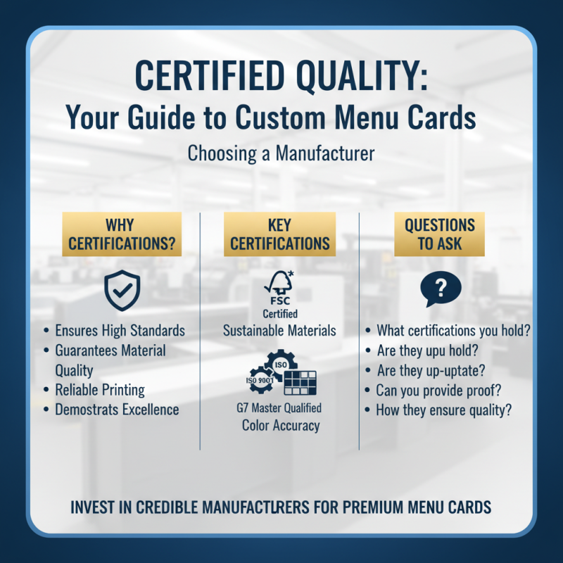 2026 How to Choose a High-Quality Custom Menu Card Manufacturer?