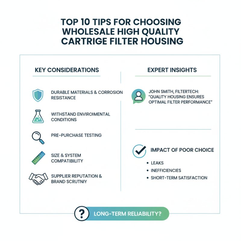 Top 10 Tips for Choosing Wholesale High Quality Cartridge Filter Housing?