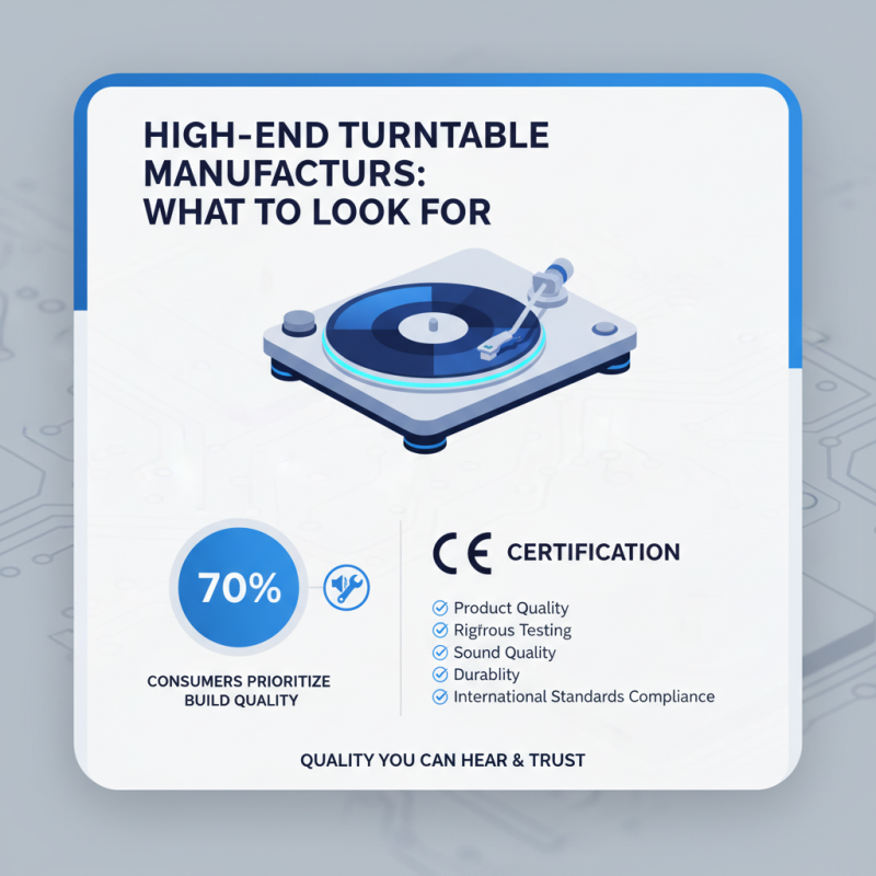 How to Choose a High-Quality CE Certification High-End Turntable Manufacturer?