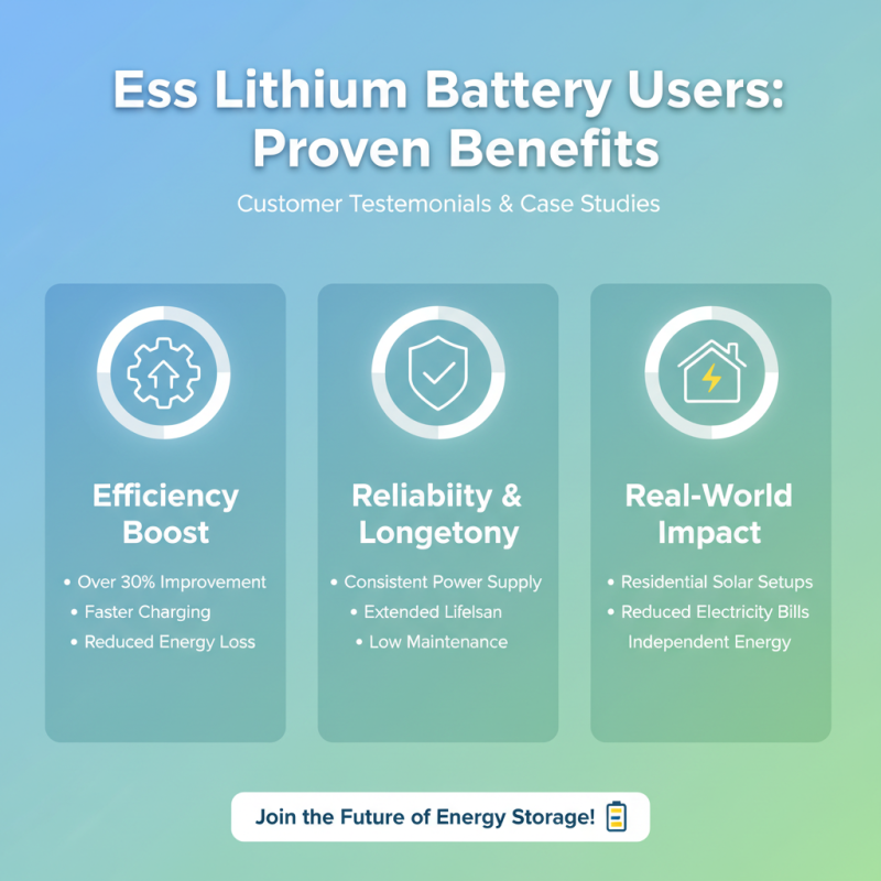 Why Choose Ess Lithium Battery for Your Energy Storage Needs?