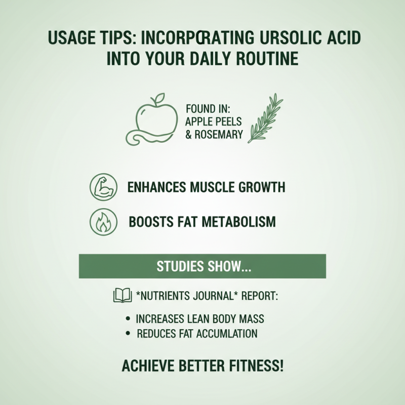 Ursolic Acid Powder Benefits and Usage Tips for Health