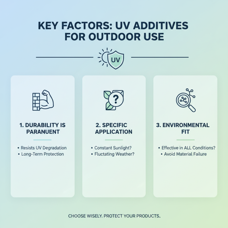 Essential Tips for Choosing Outdoor UV Additives for Durability?