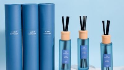 Aromatherapy Blue Round 150ml Essential Oil Reed Diffuser Aroma Gift (2).jpg