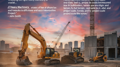How to Choose Heavy Machinery for Your Construction Project?