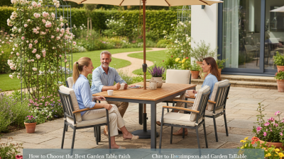 How to Choose the Best Garden Table and Chairs Set for You?