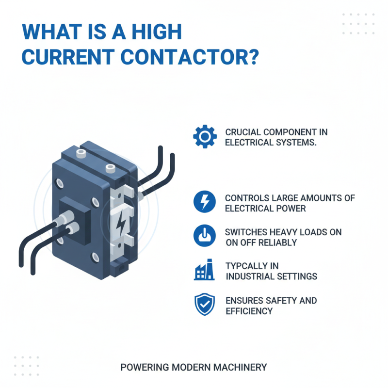 What is a High Current Contactor and How Does It Work?