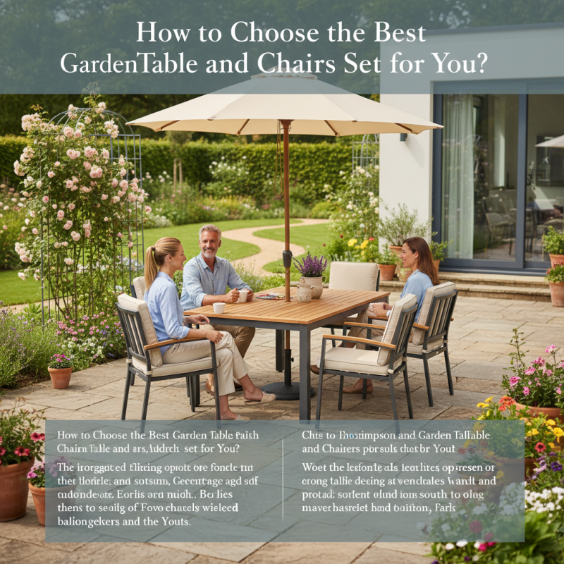 How to Choose the Best Garden Table and Chairs Set for You?