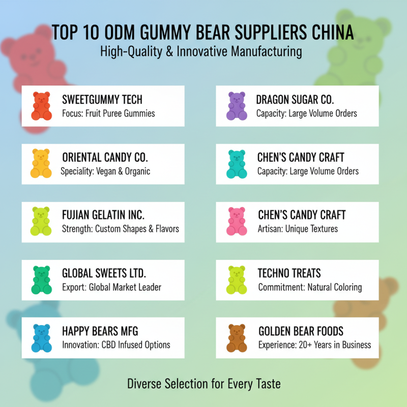 China Top 10 ODM High Quality Gummy Bear Suppliers You Must Know?