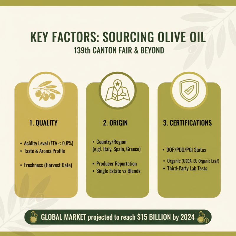 Top Tips for Sourcing Olive Oil at the 139th Canton Fair?
