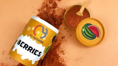 Recyclable Custom Berry-Themed Paper Can Packaging for Powder  (1).JPG
