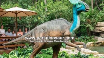 High quality animatronic dinosaurs company provide interactive dinosaur exhibits Olorotitan with sensor‑trigge.jpg