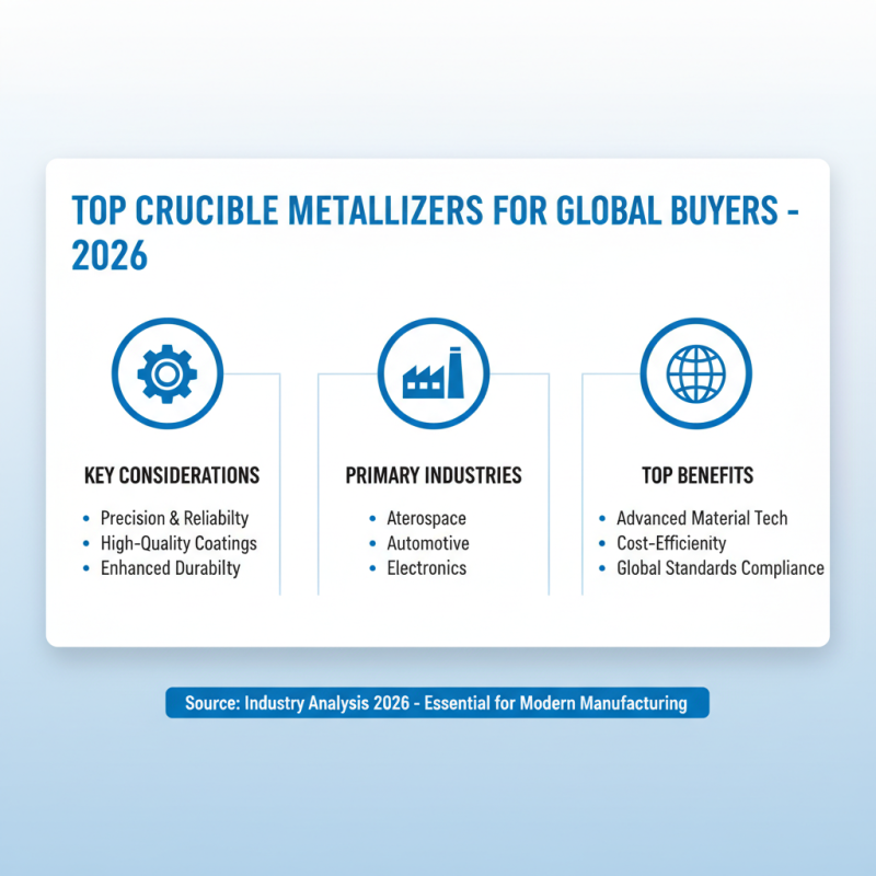 2026 Best Crucible Metallizer for Global Buyers Questions?