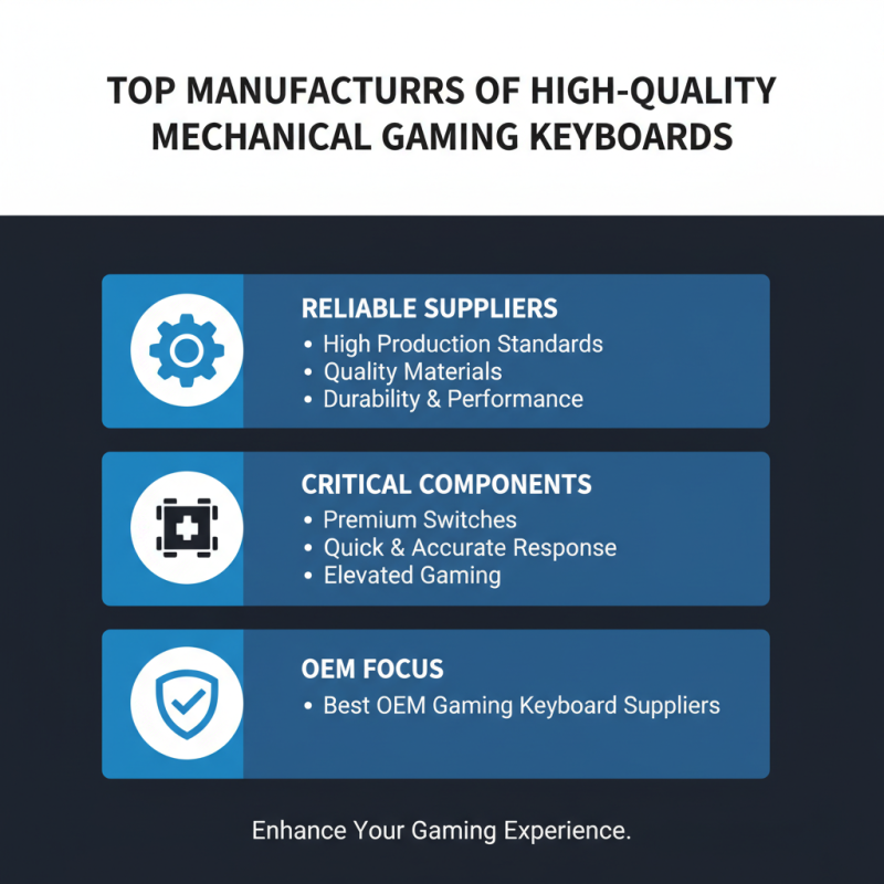 2026 Best High Quality OEM Mechanical Gaming Keyboard Supplier Options?