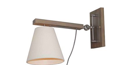Wooden lamp holder with fabric lampshade wall lamp (3).jpg