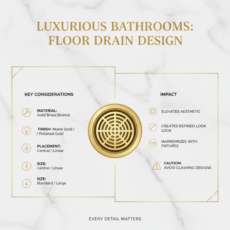 2026 Best Classic Gold Shower Floor Drain for Luxury Bathrooms?