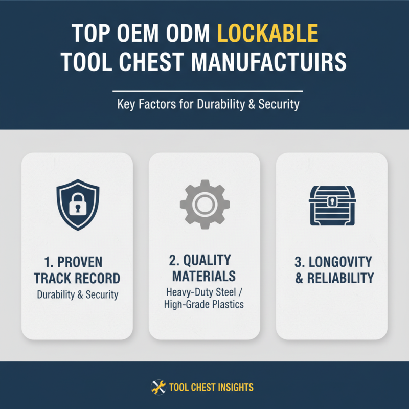 Best OEM ODM Lockable Tool Chest Manufacturers for Your Needs?
