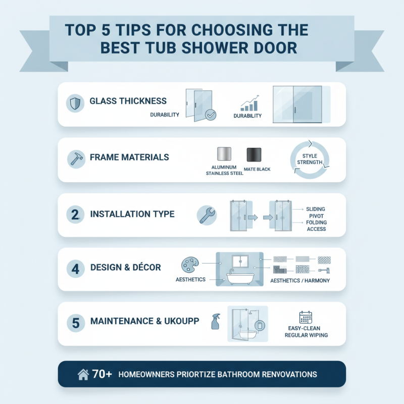 Top 5 Tips for Choosing the Best Tub Shower Door?