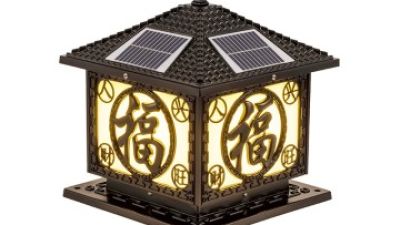 New Chinese Led Pointed Tile Cover Sword Flower Outdoor Waterproof Solar Pillar Lamp (1).jpg