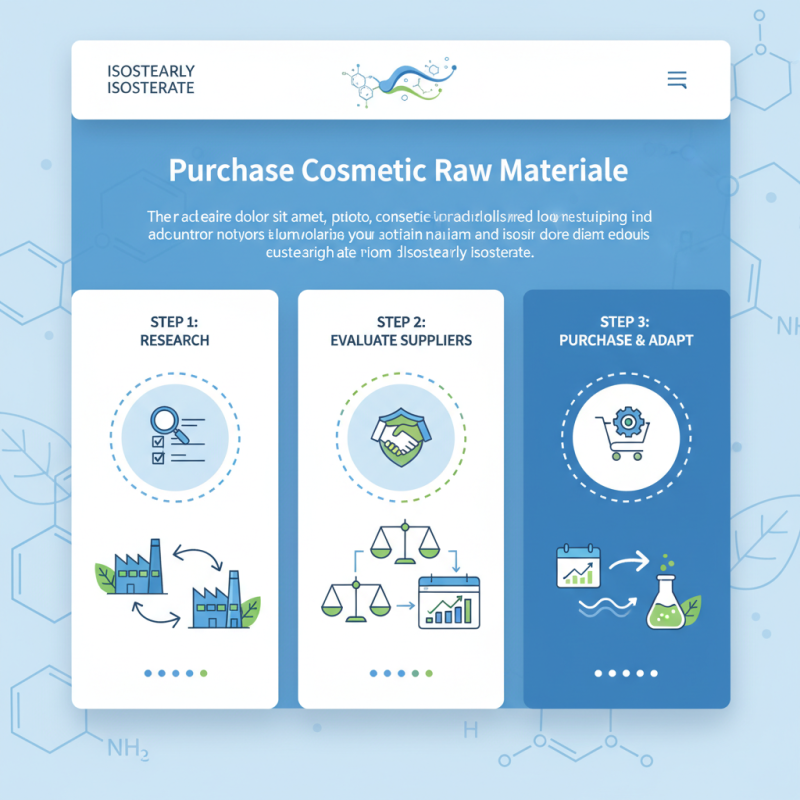 2026 How to Buy Isostearyl Isostearate as Cosmetic Raw Materials?
