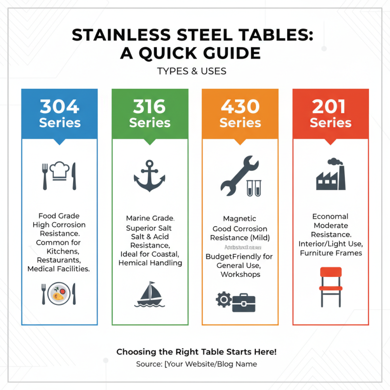 How to Choose the Best Stainless Steel Table for Your Needs?