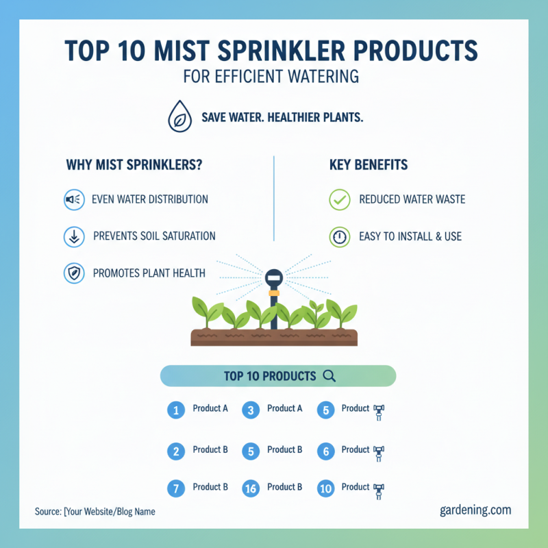 Top 10 Mist Sprinkler Products for Efficient Watering Solutions?