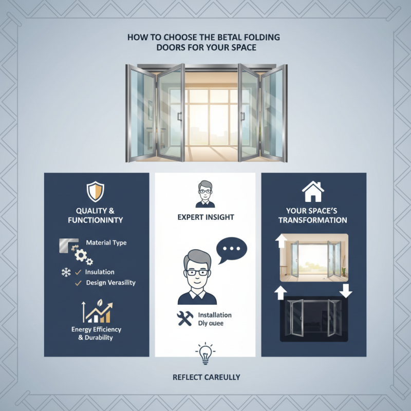 How to Choose the Best Metal Folding Doors for Your Space?