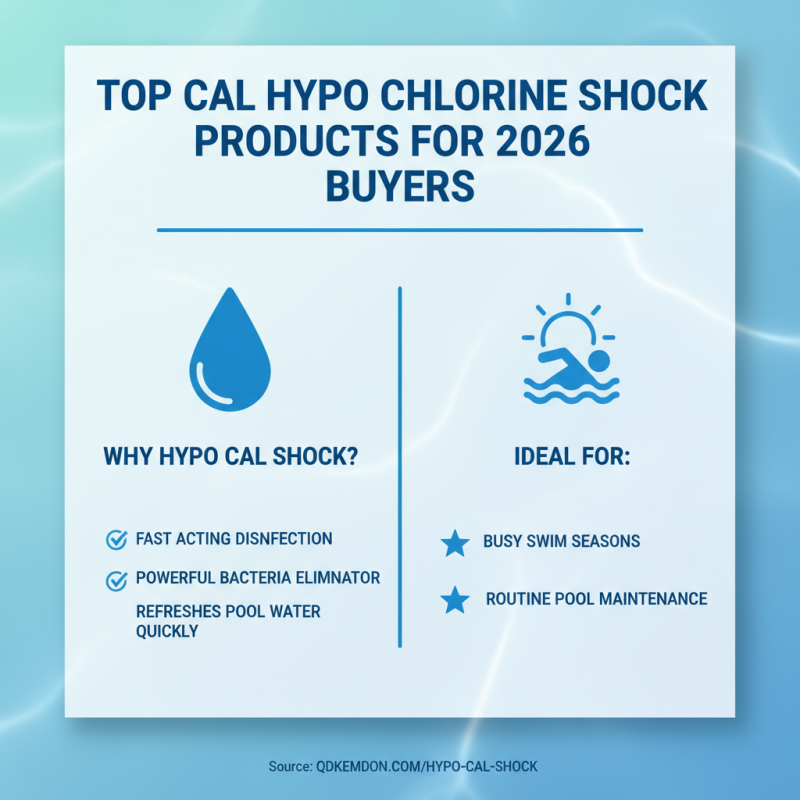Top Cal Hypo Chlorine Shock Products for 2026 Buyers?