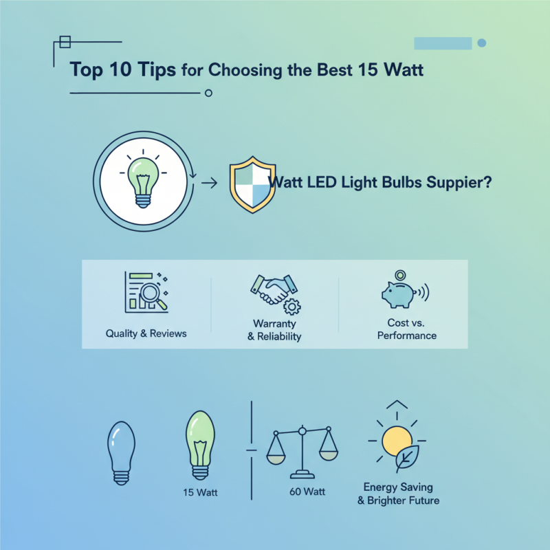 Top 10 Tips for Choosing the Best 15 Watt LED Light Bulbs Supplier?