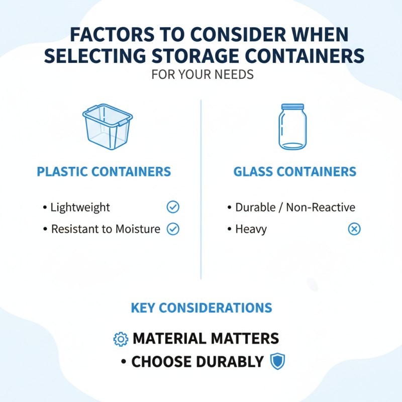 Top Tips for Choosing the Best Storage Containers for Your Needs?
