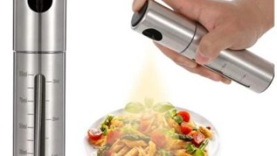 Stainless Steel Olive Glass Spray Oil Sprayer Bottle for Cooking Camping.jpg