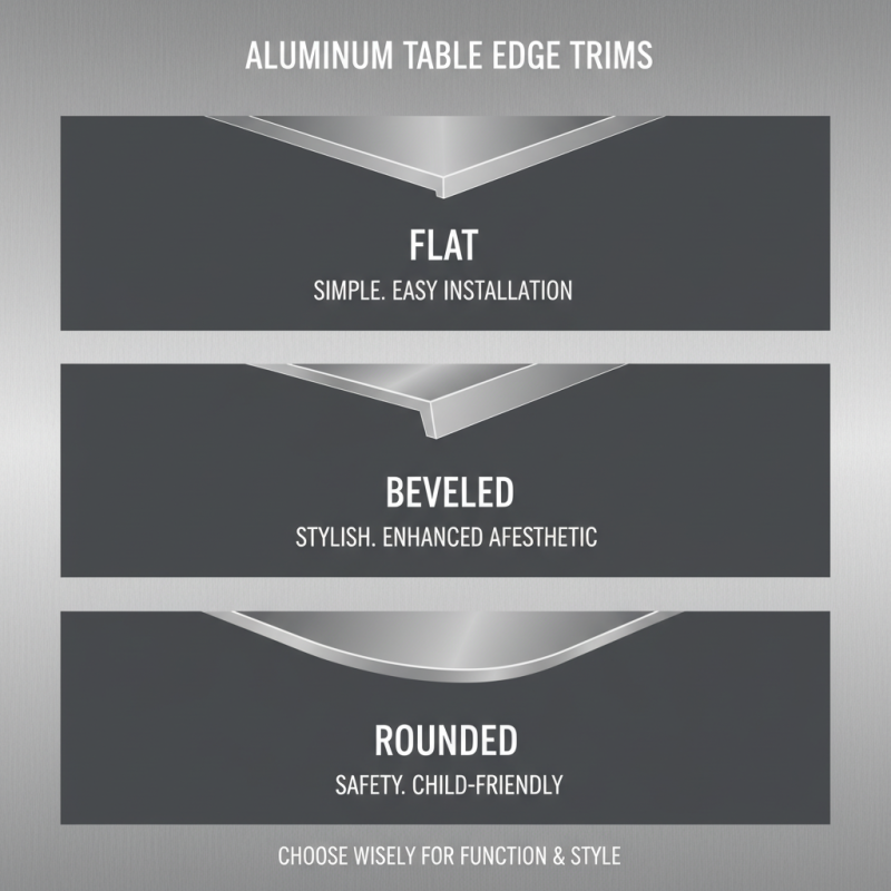 How to Choose the Right Aluminum Table Edge Trim for Your Needs?