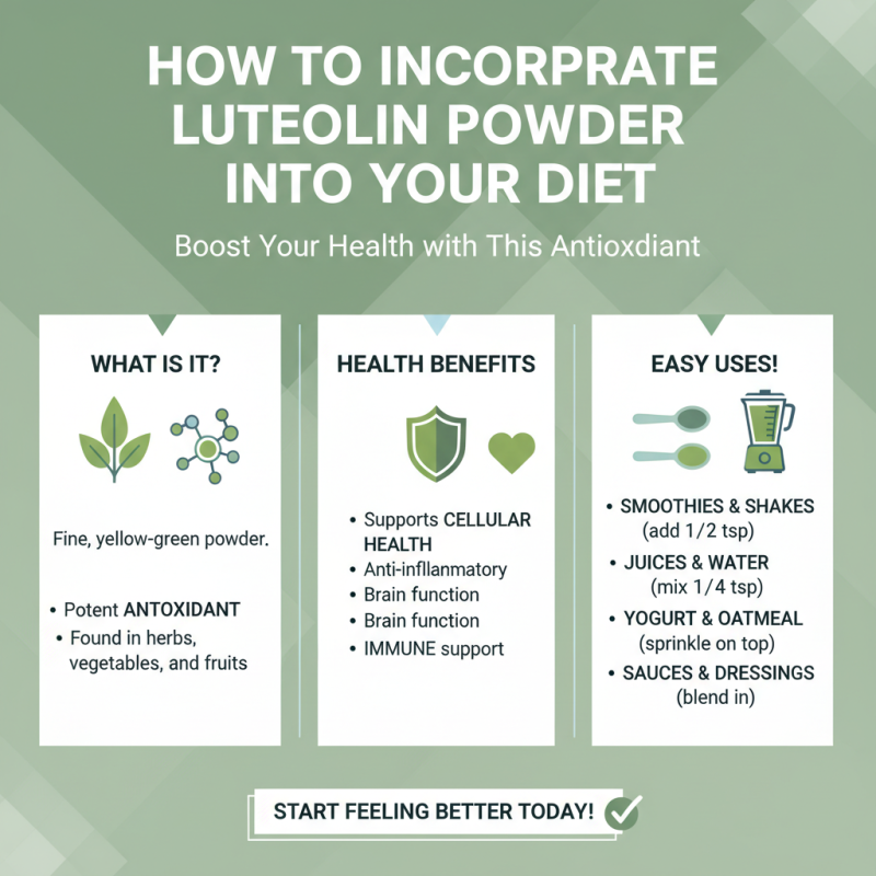 Why Choose Luteolin Powder for Health Benefits and Usage?
