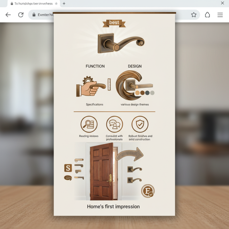 What is the Best Bronze Door Handles for Your Home?