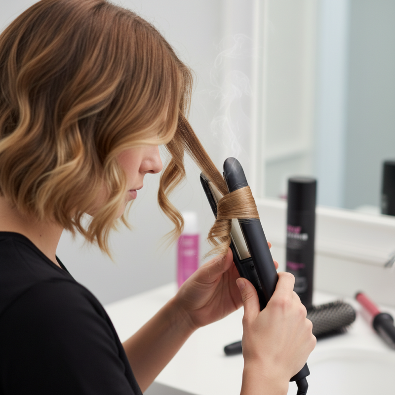 How To Curl Short Hair Using A Hair Straightener Easily?