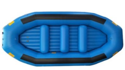 ILife 430cm 14.1ft marine blue inflatable whitewater raft for professional rapid navigation and flood rescue operations.